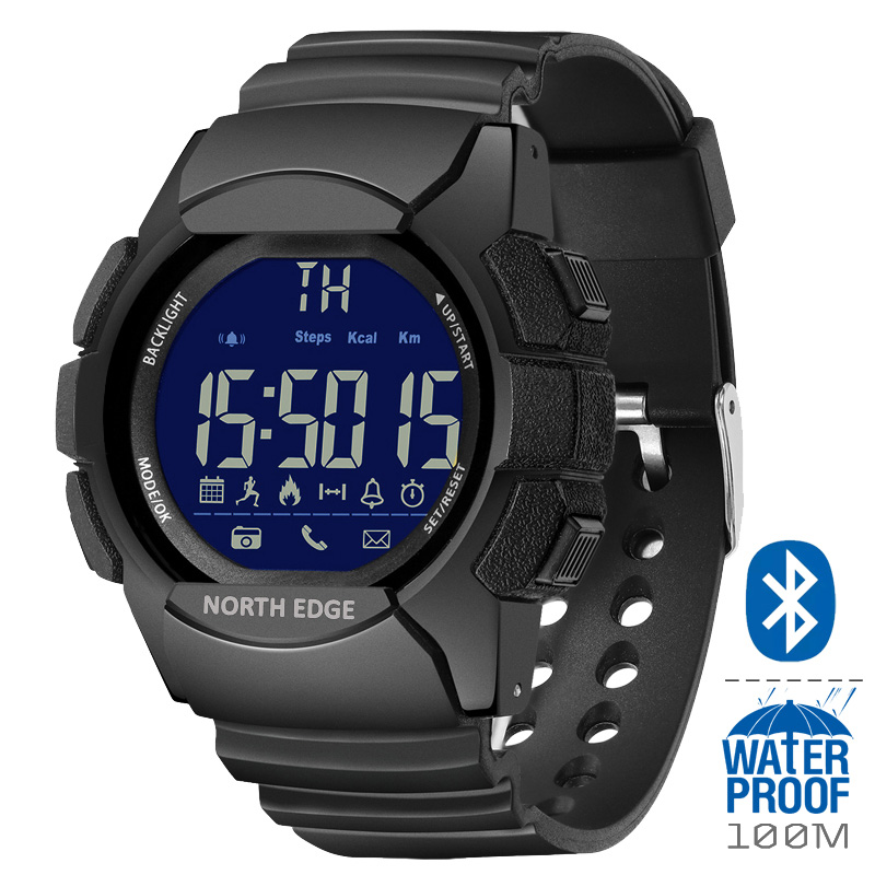Smartwatch Watches For Men Digital - NORTH EDGE AK 100M Waterproof Outdoor