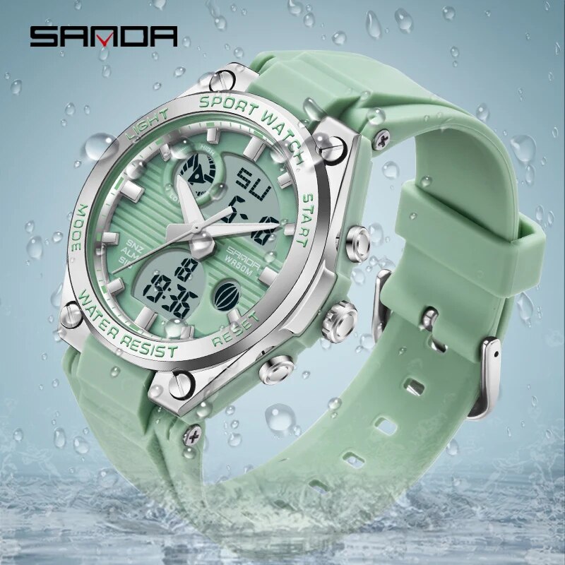 Solar Powered Watch - SANDA Brand G Style LED Digital