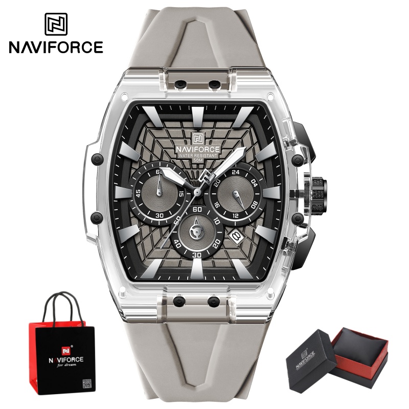 Chronograph Sport Watch - NAVIFORCE Mens Sport Watches 5ATM Waterproof