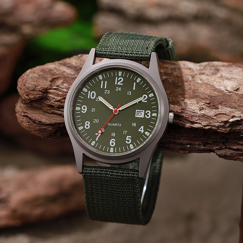 Solar Powered Watch - New canvas clothing men's watch casual