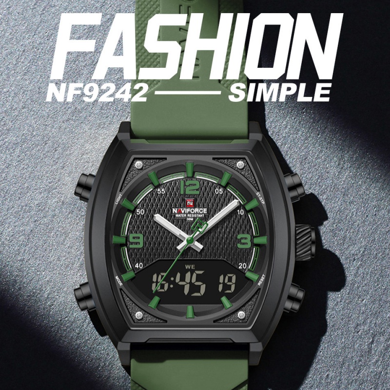 NAVIFORCE Men Dual Display Wat - đánh giá và giá Analog Quartz Watch