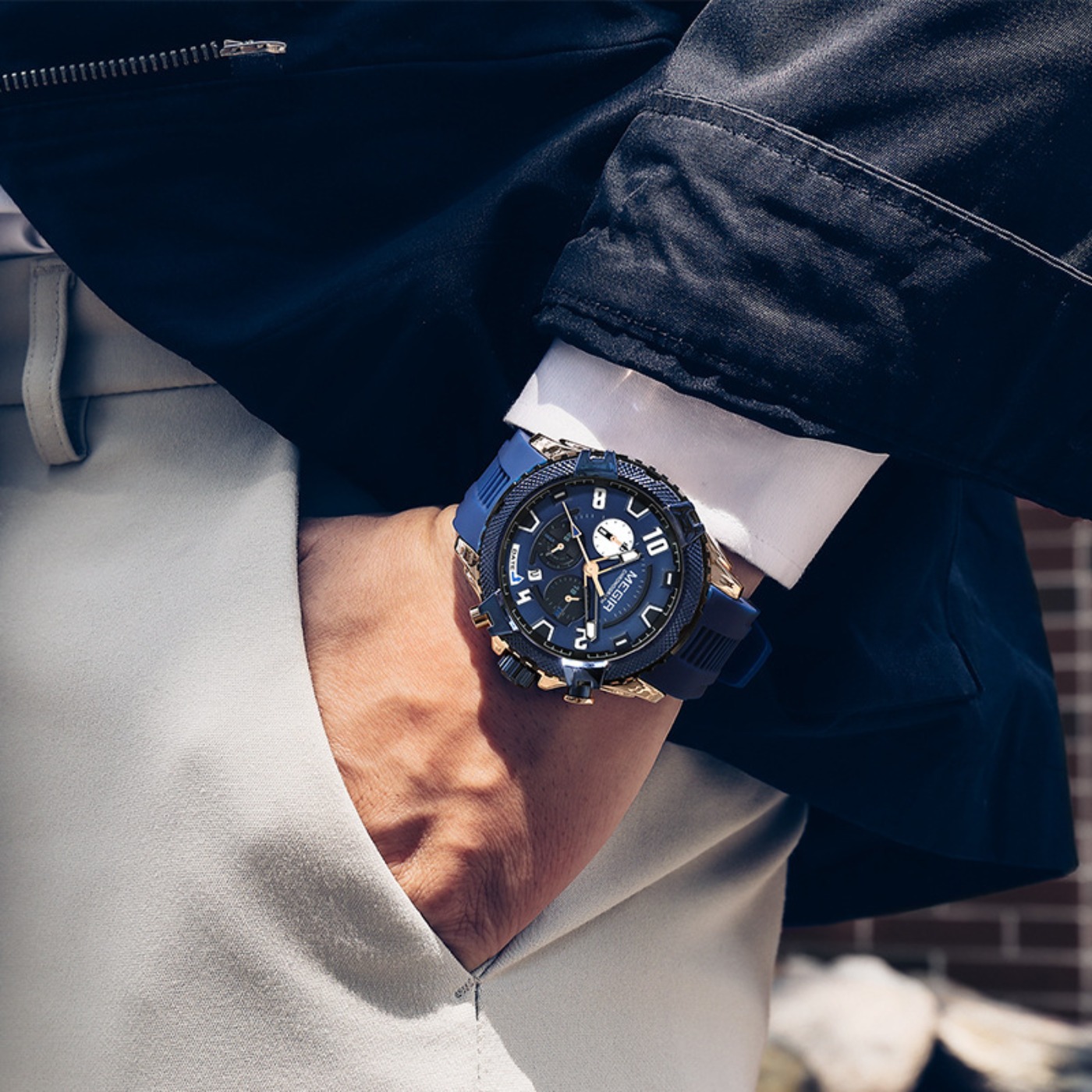 MEGIR 48MM Dial Chronograph Me - đánh giá và giá Chronograph Sport Watch