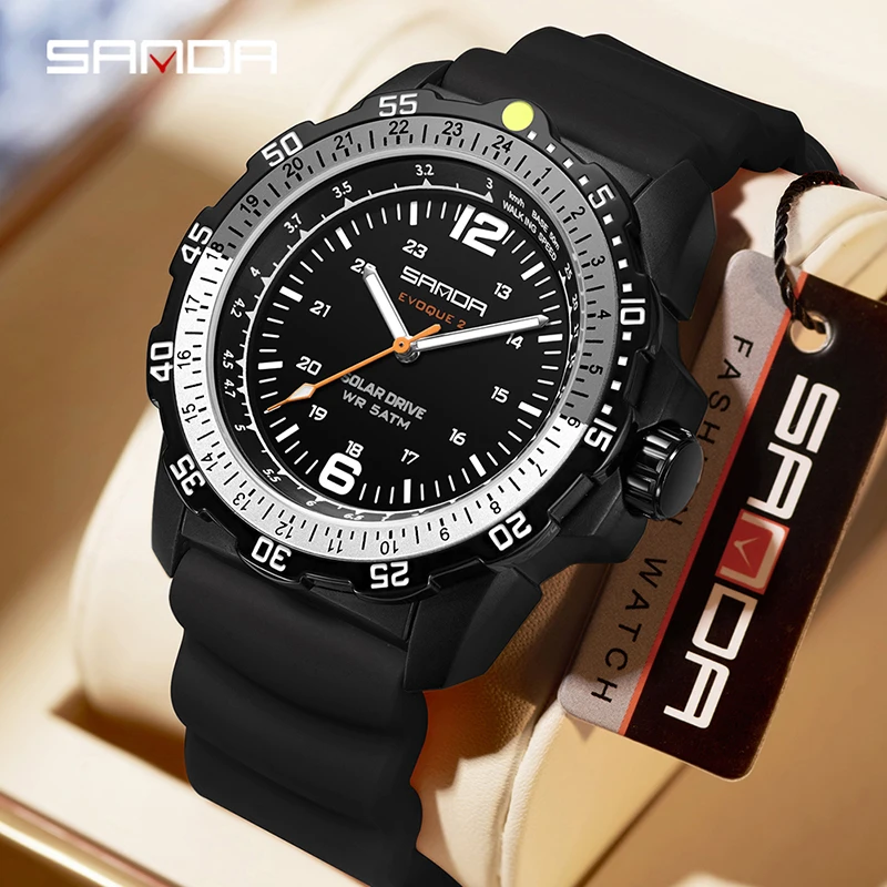 SANDA Luxury New Men's Solar-p - đánh giá và giá Solar Powered Watch