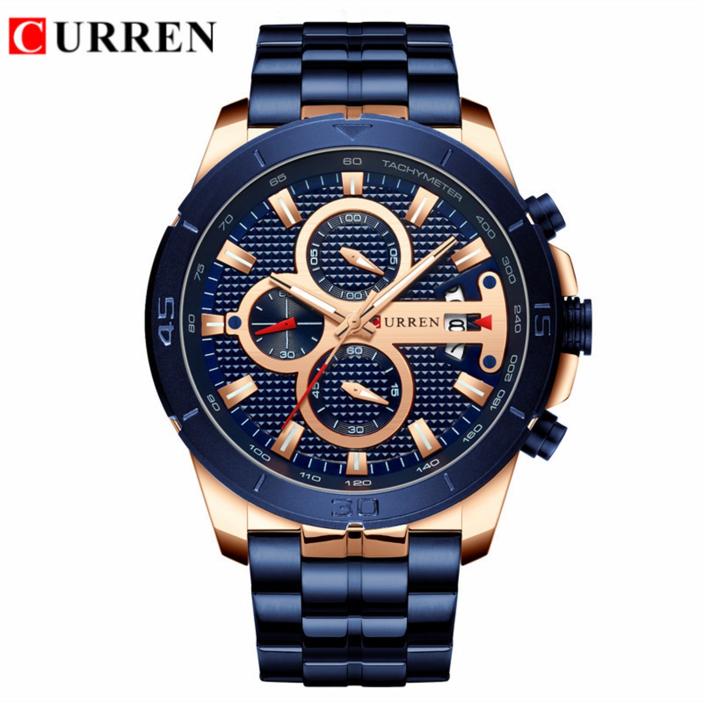 CURREN Watch Men Waterproof Ch - đánh giá và giá Chronograph Sport Watch