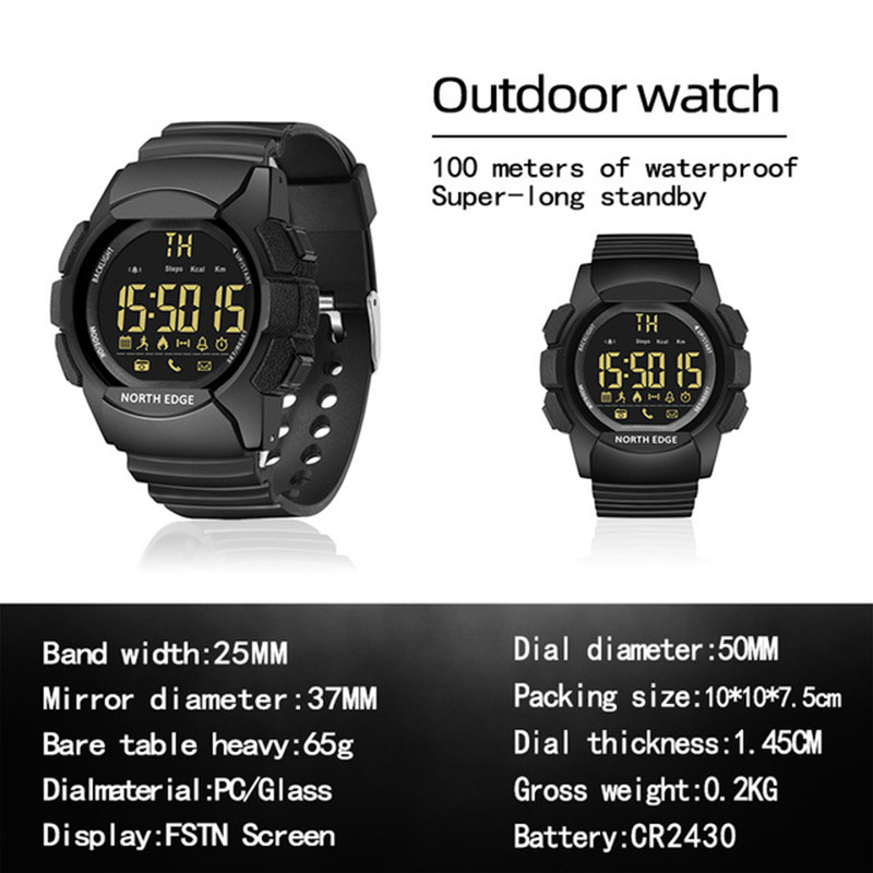 NORTH EDGE AK 100M Waterproof  - đánh giá và giá Smartwatch Watches For Men Digital