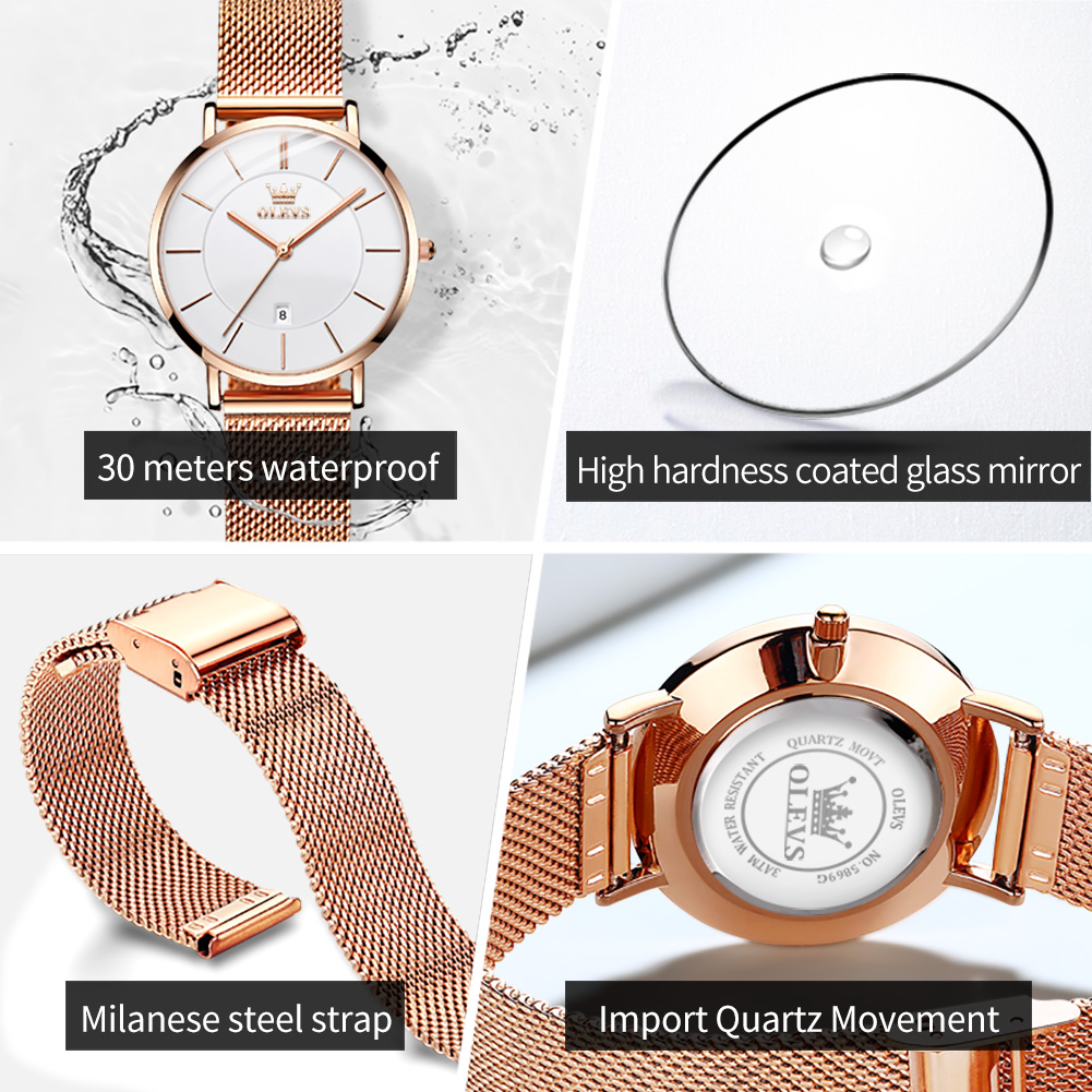 OLEVS Woman Watch 5869 Elegant - đánh giá và giá Analog Quartz Watch