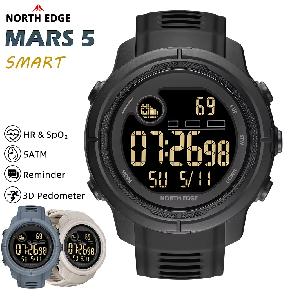 NORTH EDGE NEW MARS 5 Men's Di - đánh giá và giá Smartwatch Watches For Men Digital