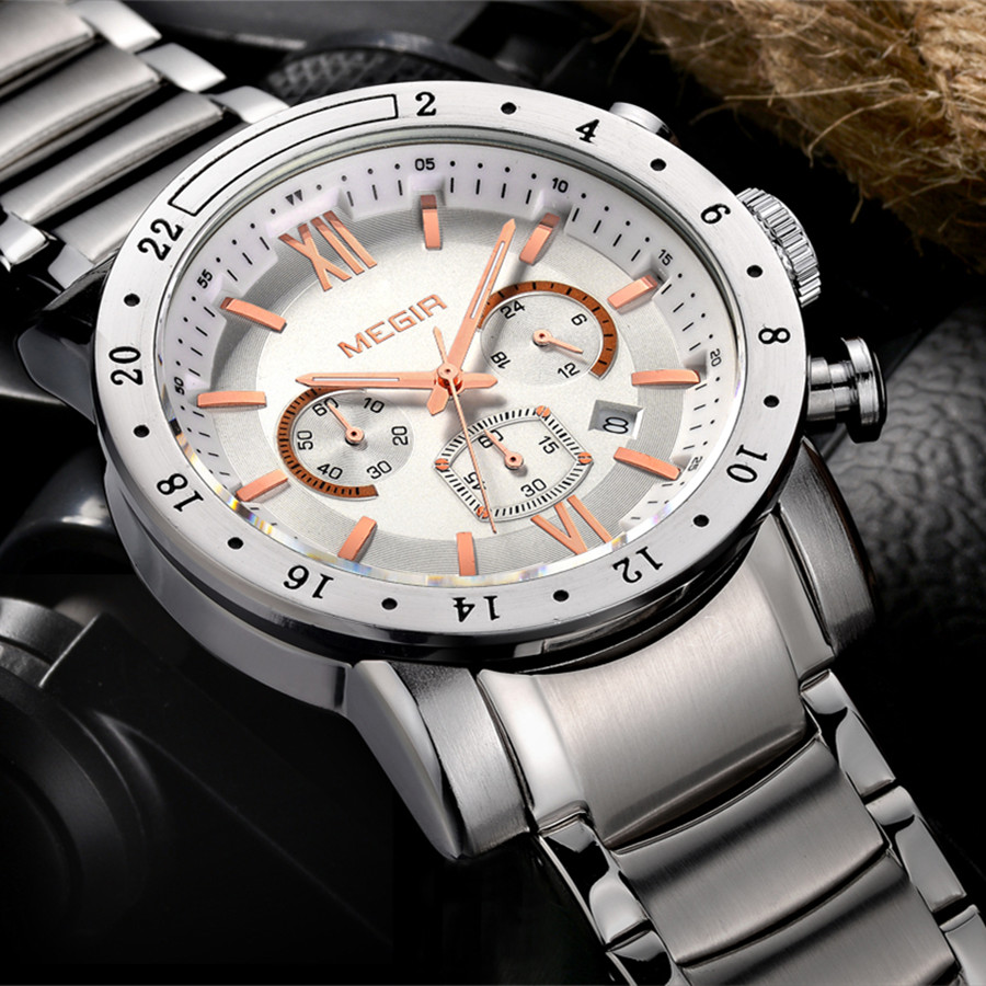 MEGIR Stainless Steel Casual W - đánh giá và giá Smartwatch Watches For Men Digital