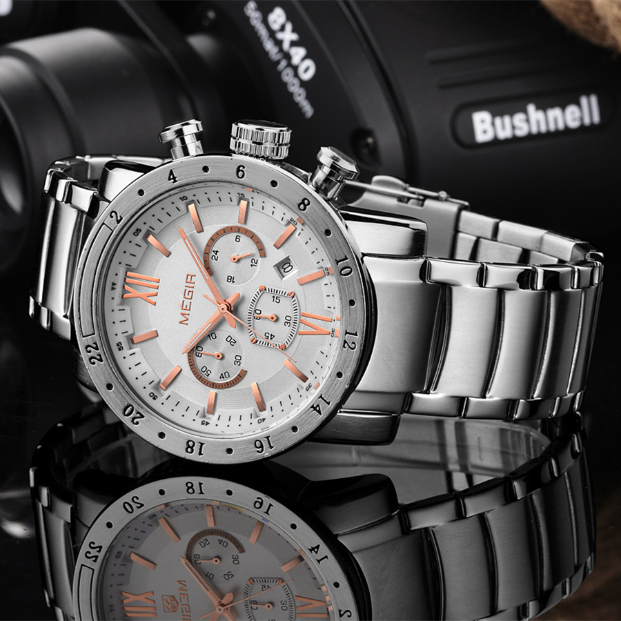 MEGIR Stainless Steel Casual W - đánh giá và giá Smartwatch Watches For Men Digital
