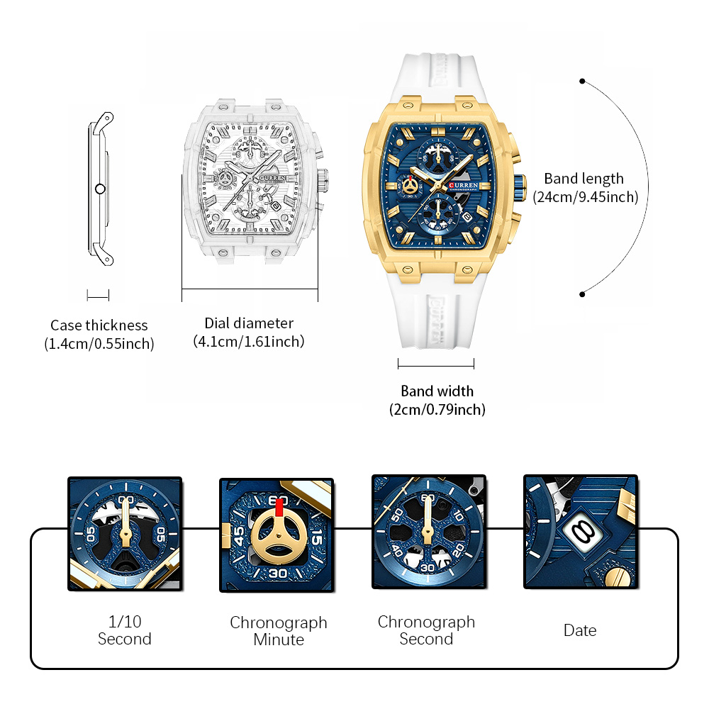 CURREN Luxury Vintage Watch fo - đánh giá và giá Chronograph Sport Watch