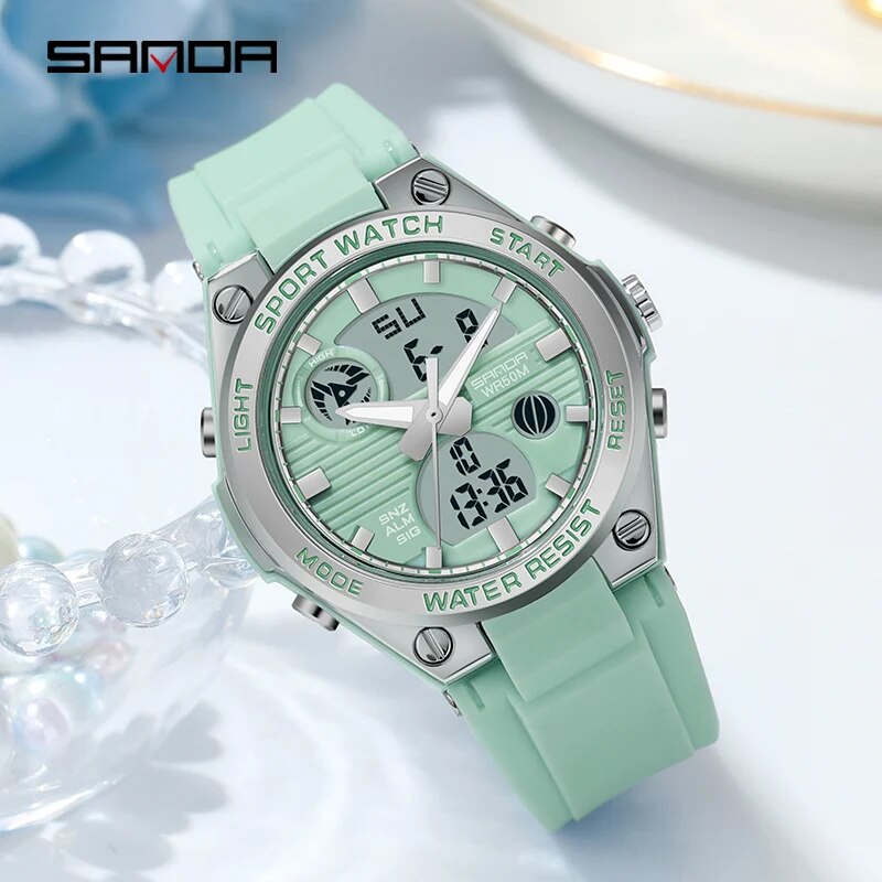SANDA Brand G Style LED Digita - đánh giá và giá Solar Powered Watch