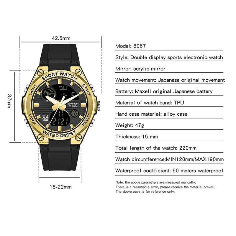 SANDA Brand G Style LED Digita - đánh giá và giá Solar Powered Watch