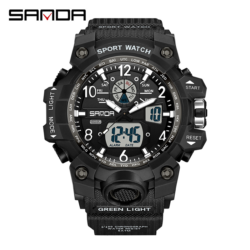 Fashion Sanda Brand Youth Mili - đánh giá và giá Solar Powered Watch