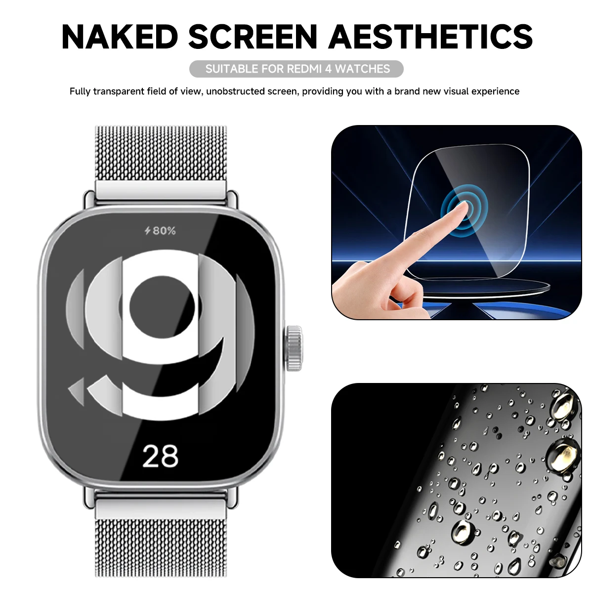 Tempered Glass for Xiaomi Redm - đánh giá và giá Smartwatch Redmi Watches