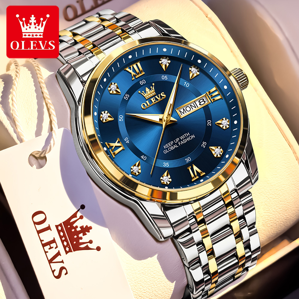 OLEVS Brand Fashion men's watc - đánh giá và giá Analog Quartz Watch