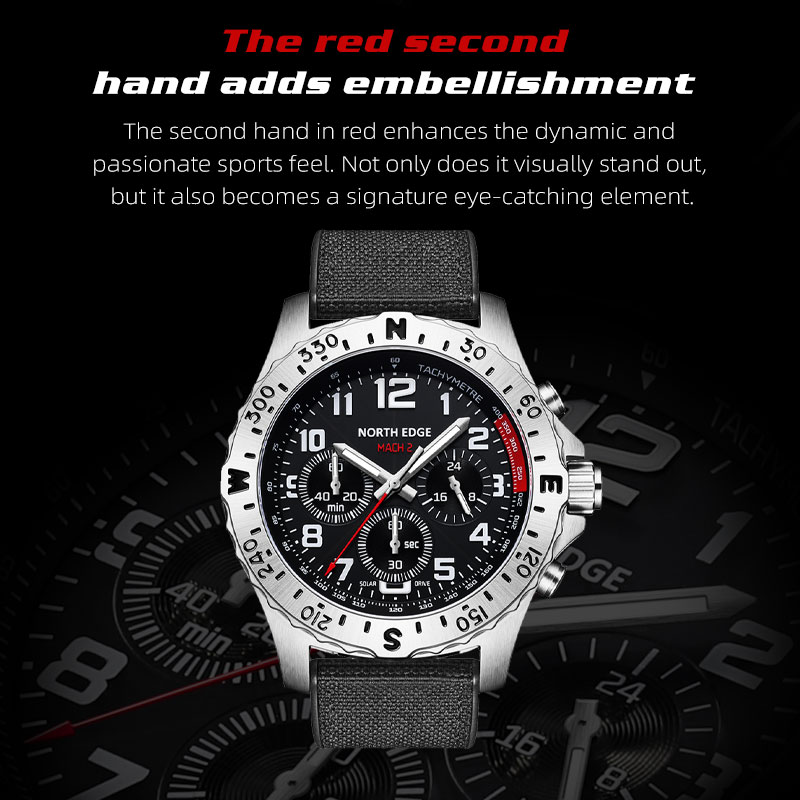 NORTH EDGE MACH 2 Men's Watche - đánh giá và giá Solar Powered Watch