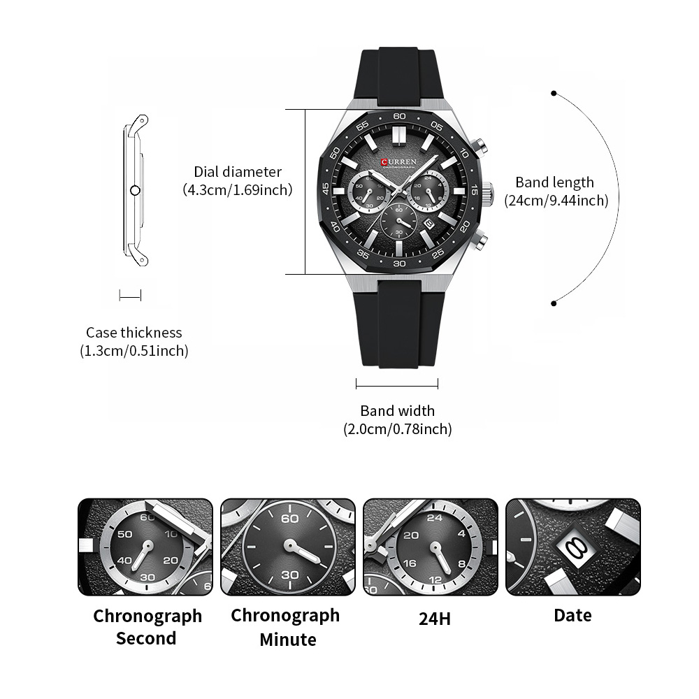CURREN Fashion Casual Men Spor - đánh giá và giá Chronograph Sport Watch