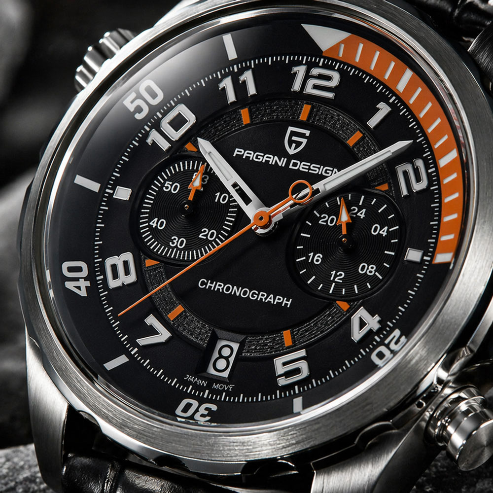 PAGANI DESIGN Classic Leather  - đánh giá và giá Chronograph Sport Watch