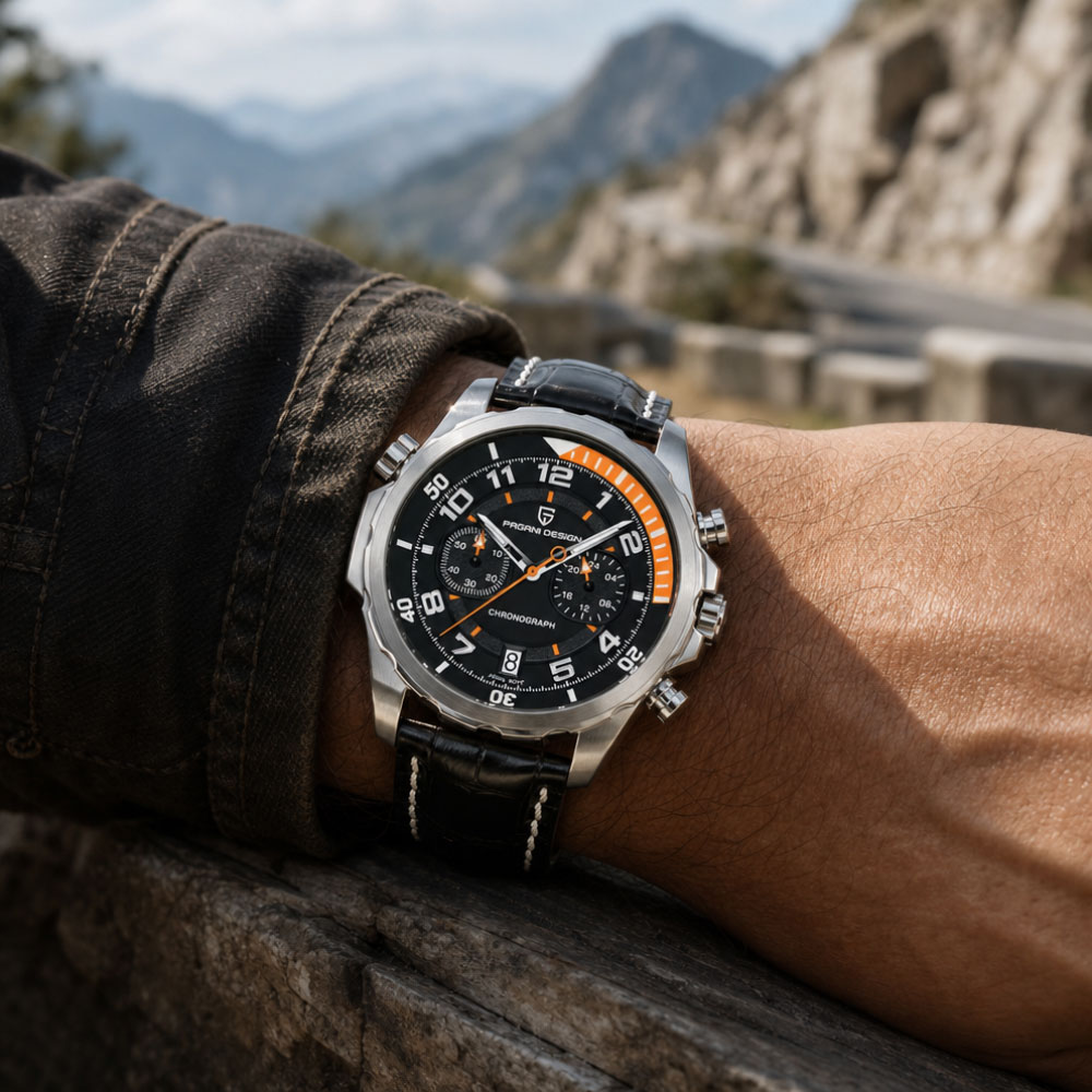 PAGANI DESIGN Classic Leather  - đánh giá và giá Chronograph Sport Watch