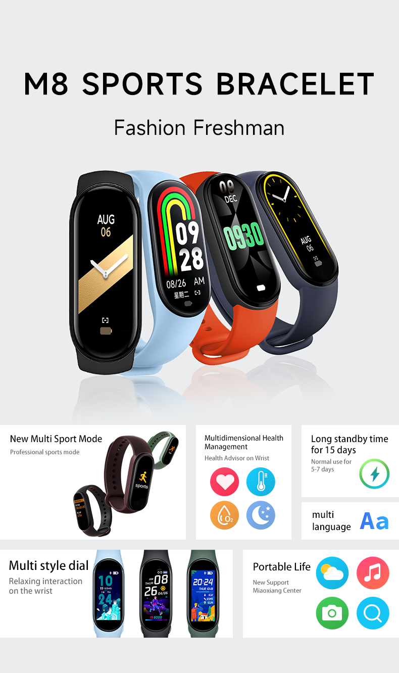 M8 Smart Watch Men Women Fitne - đánh giá và giá Smartwatch Watches For Men Digital