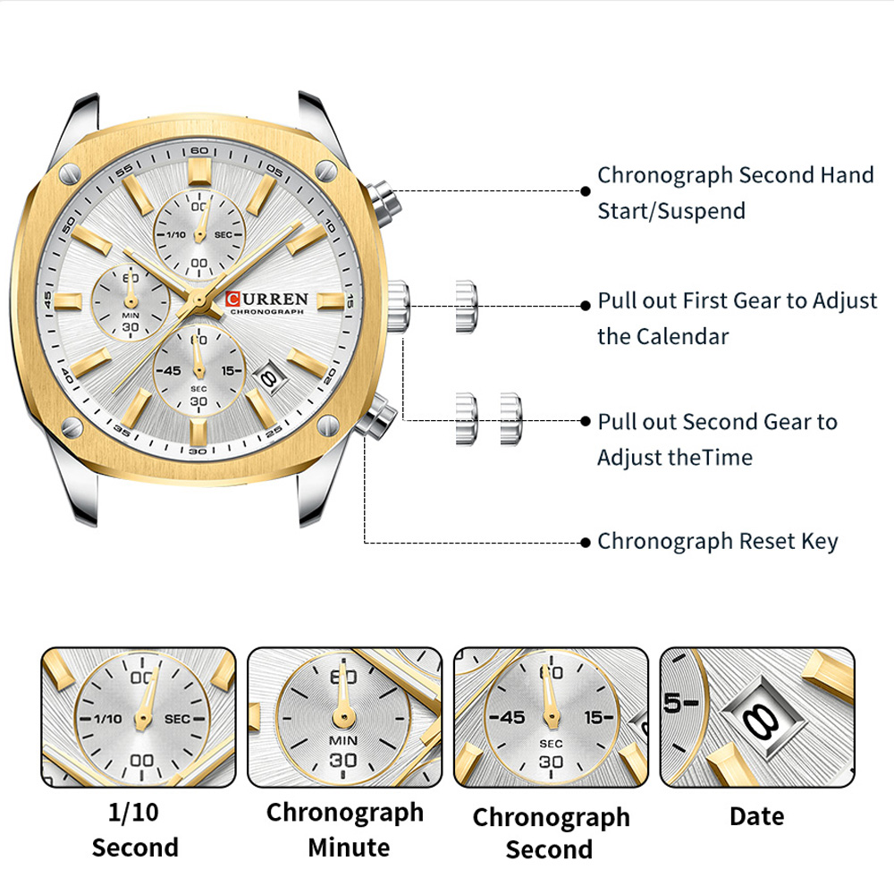 CURREN Modern Men's 42mm Sport - đánh giá và giá Chronograph Sport Watch