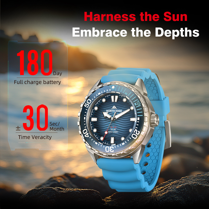 NORTH EDGE 2025 New TRITON Sol - đánh giá và giá Solar Powered Watch
