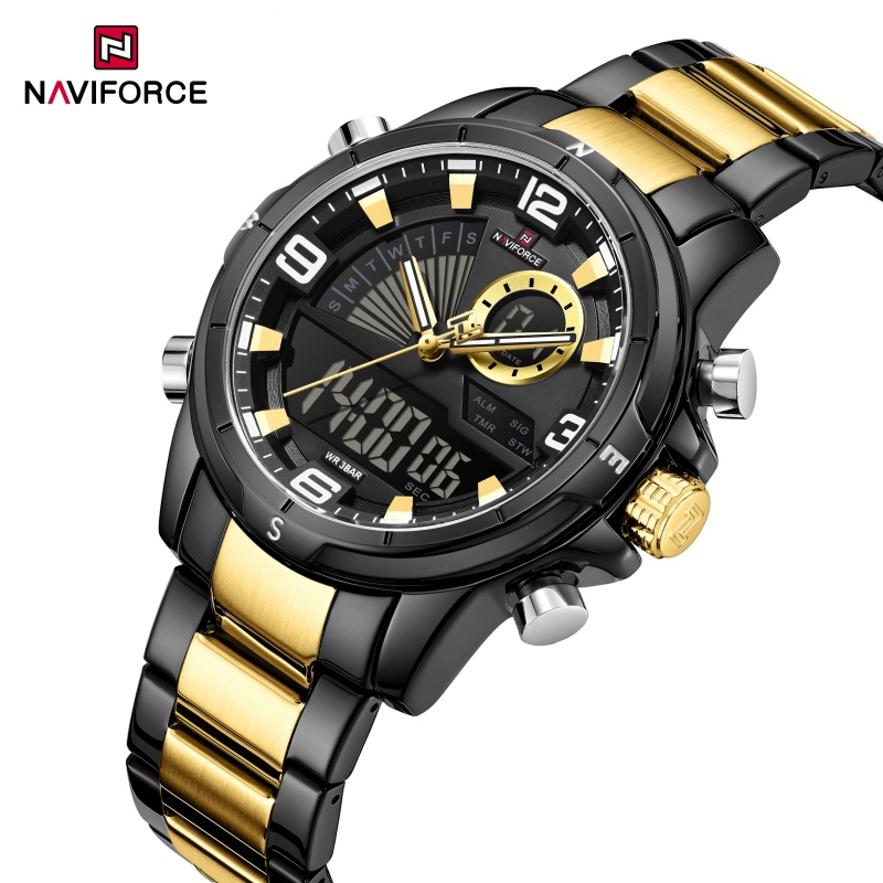 NAVIFORCE Men Dual Display Wat - đánh giá và giá Analog Quartz Watch
