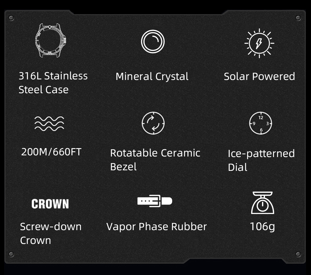NORTH EDGE ABYSS Men Solar Lux - đánh giá và giá Solar Powered Watch